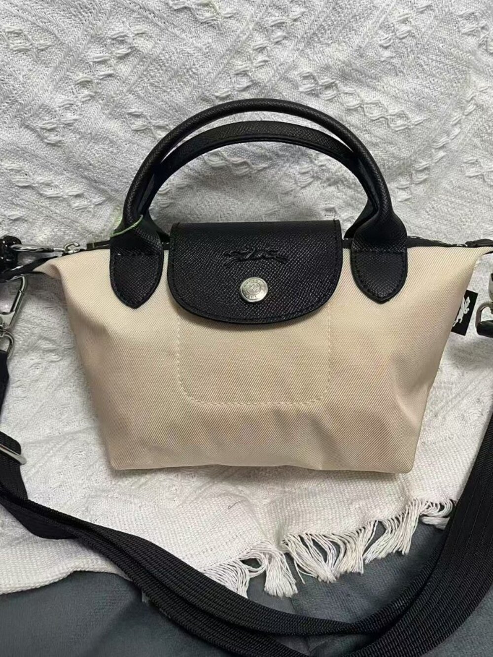 Longchamp Cream Mini Crossbody Bag